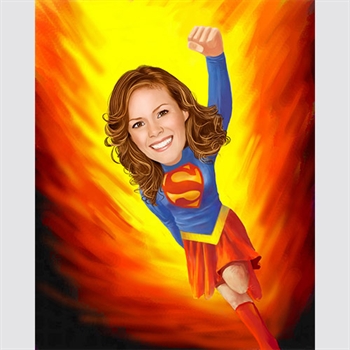 Superwoman Caricature from Photo,by myDaVinci - myDaVinci